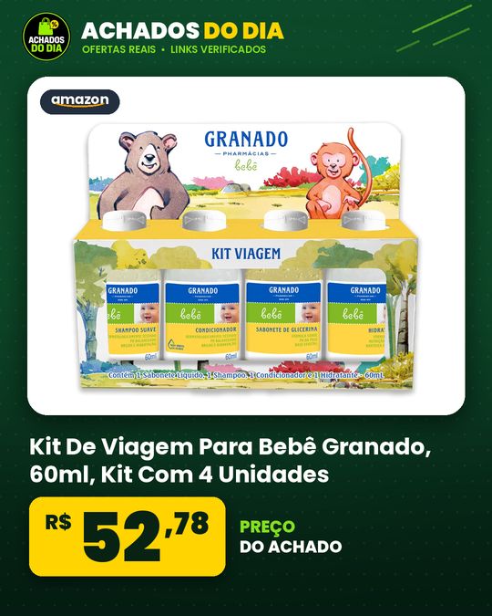 Kit De Viagem Para Bebê Granado, 60ml, Kit Com 4 Unidades