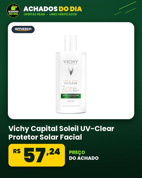 Vichy Capital Soleil UV-Clear Protetor Solar Facial Antioleosidade E Antiacne