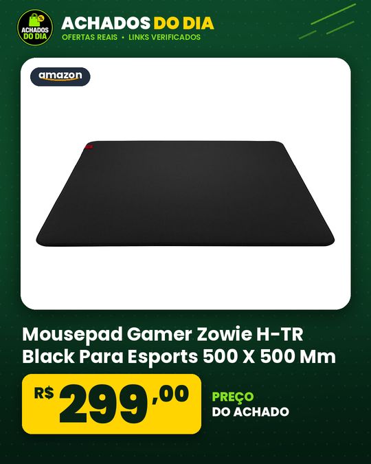 Mousepad Gamer Zowie H-TR Black Para Esports 500 X 500 Mm