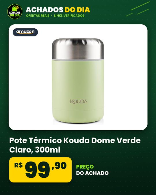 Pote Térmico Kouda Dome Verde Claro - 300ml
