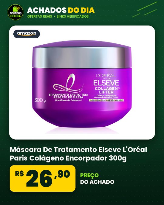 Máscara De Tratamento Elseve L'Oréal Paris Colágeno Encorpador 300g