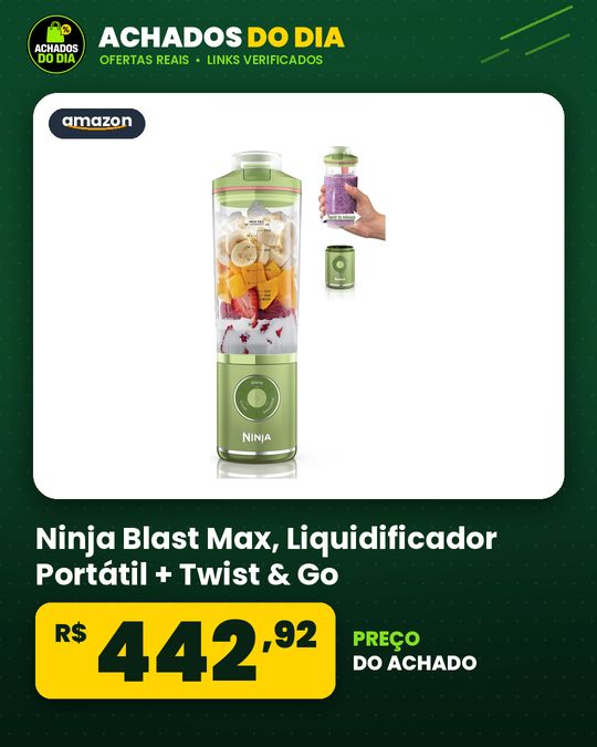 Ninja Blast Max, Liquidificador Portátil + Twist & Go