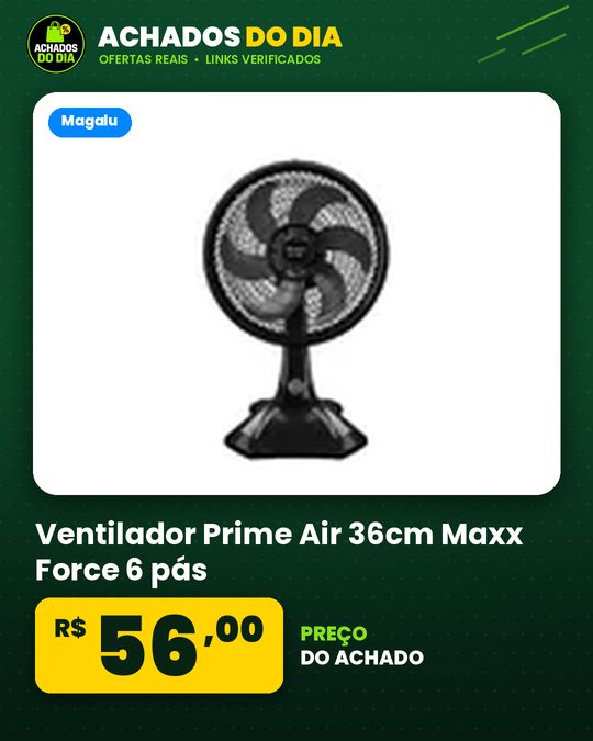 Ventilador Prime Air 36cm Maxx Force 6 pás