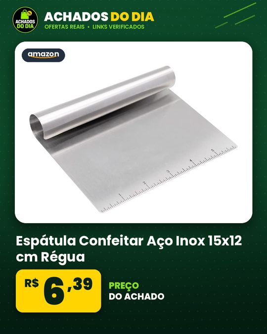 Espátula Confeitar Aço Inox 15x12 cm Régua