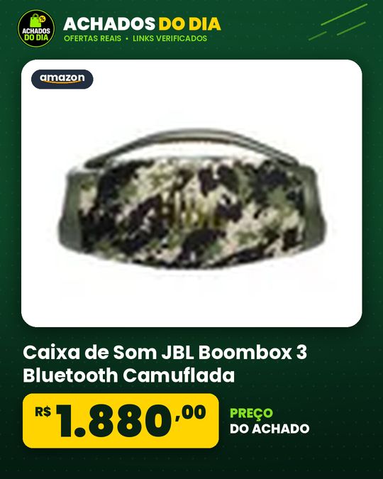 Caixa de Som JBL Boombox 3 Bluetooth Camuflada