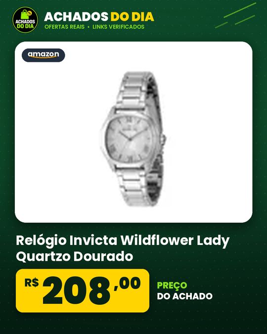 Relógio Invicta Wildflower Lady Quartzo Dourado