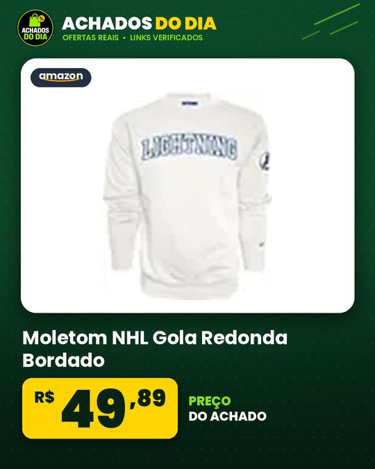 Moletom NHL Gola Redonda Bordado