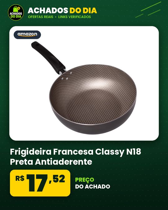 Frigideira Francesa Classy N18 Preta Antiaderente