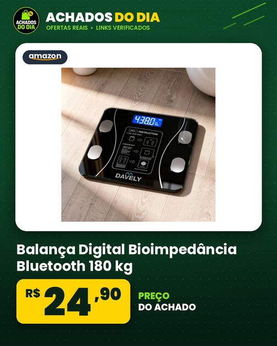 Balança Digital Bioimpedância Bluetooth 180 kg