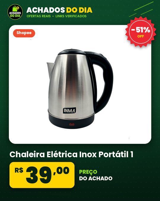 Chaleira Elétrica Inox Portátil 1