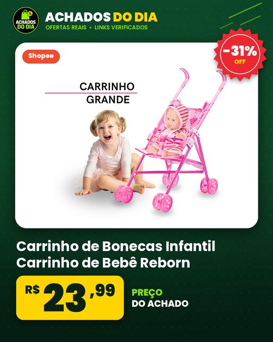 Carrinho de Bonecas Infantil Carrinho de Bebê Reborn Carrinho de Bonecas Reborn