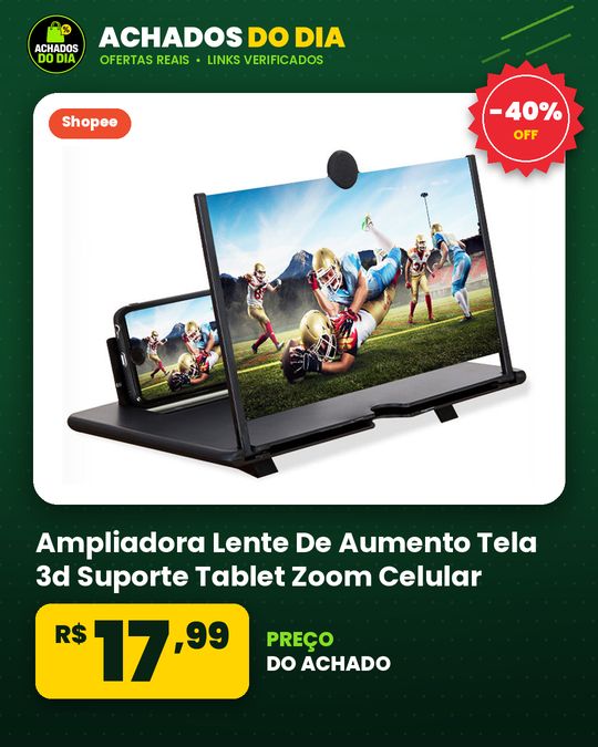 Ampliadora Lente De Aumento Tela 3d Suporte Tablet Zoom Celular