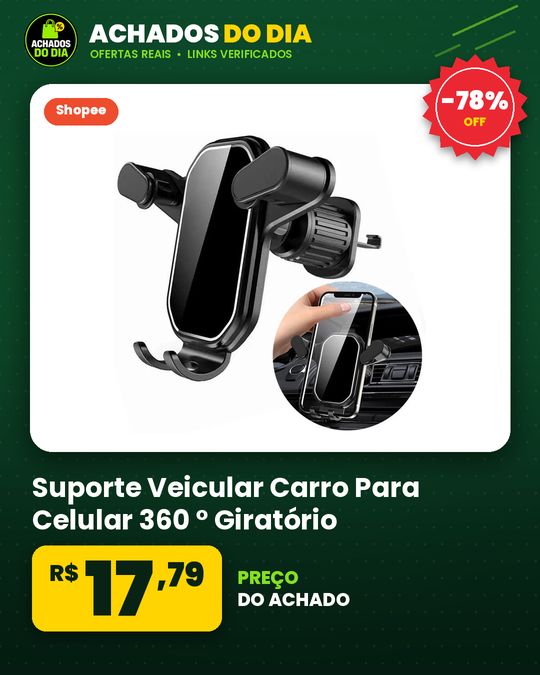 Suporte Veicular Carro Para Celular 360 ° Giratório Universal Multifuncional Ventilacao Ar