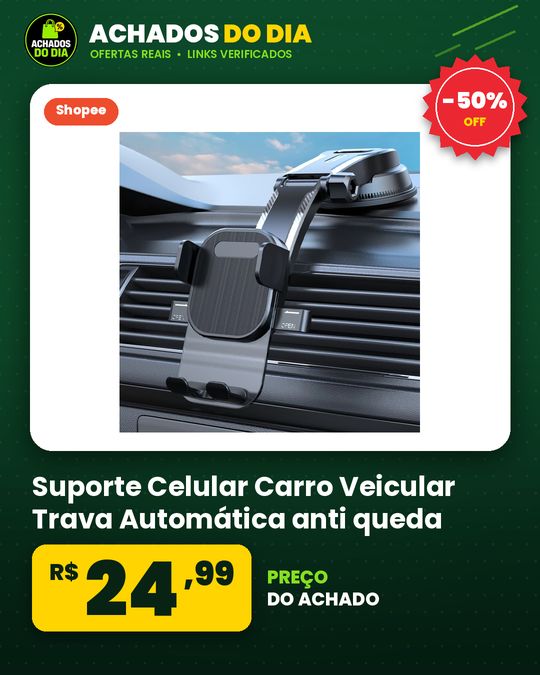 Suporte Celular Carro Veicular Trava Automática anti queda