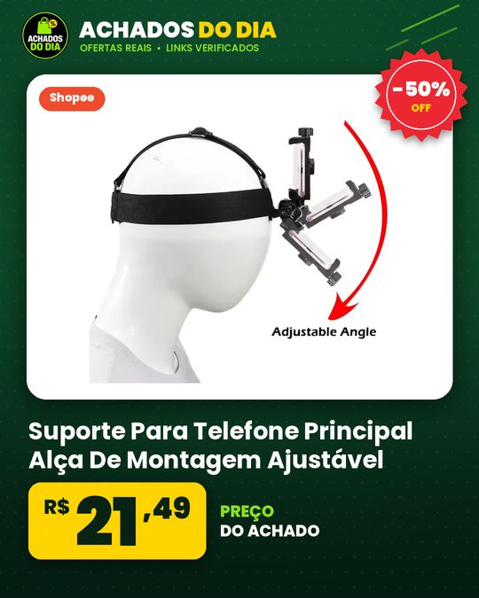 Suporte Para Telefone Principal Alça De Montagem Ajustável Multifuncional Tiro Ao Vivo Primeira Pessoa Com Clipe