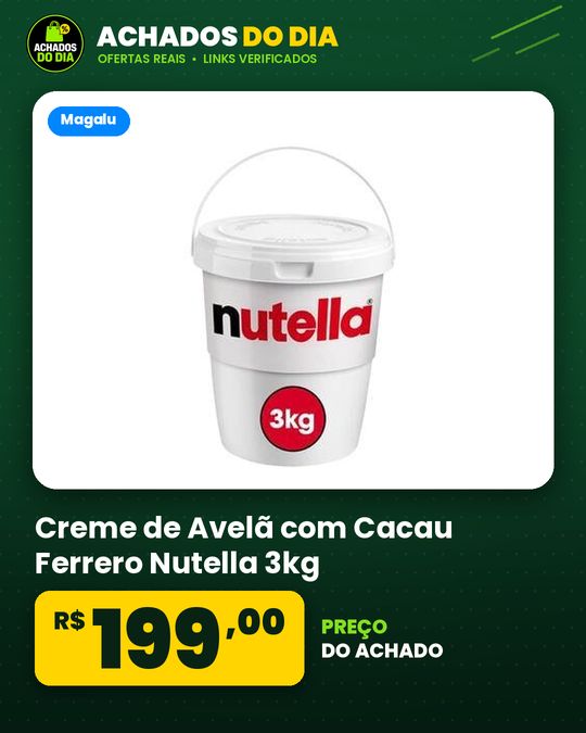 Creme de Avelã com Cacau Ferrero Nutella 3kg
