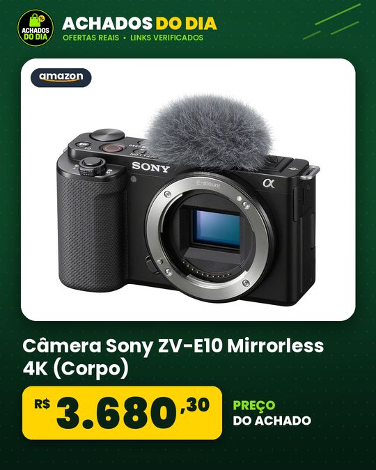 Câmera Sony ZV-E10 Mirrorless 4K (Corpo)