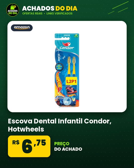 Escova Dental Infantil Condor, Hotwheels