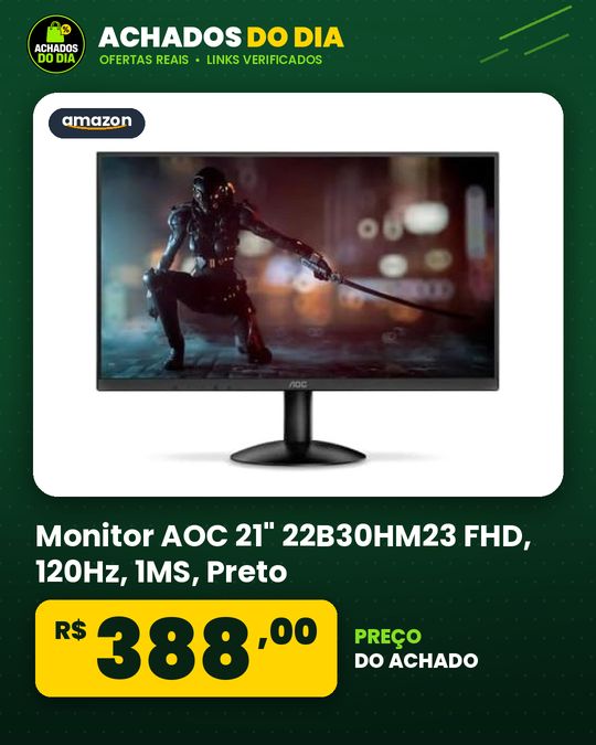 Monitor AOC 21" 22B30HM23 FHD, 120Hz, 1MS, Preto