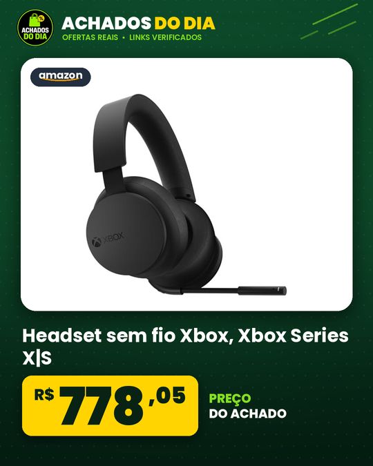 Headset sem fio Xbox - Xbox Series X|S, Xbox One e dispositivos Windows + Frete Grátis