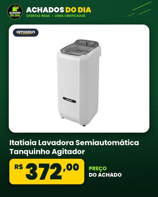 Itatiaia Lavadora Semiautomática Tanquinho Agitador CleanMax com Filtro de Fiapos e Dispenser Branca 10kg 110V