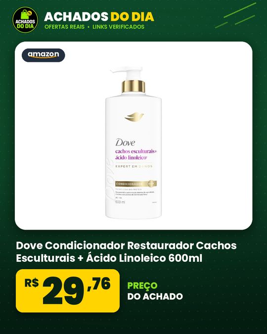 Dove Condicionador Restaurador Cachos Esculturais + Ácido Linoleico 600ml